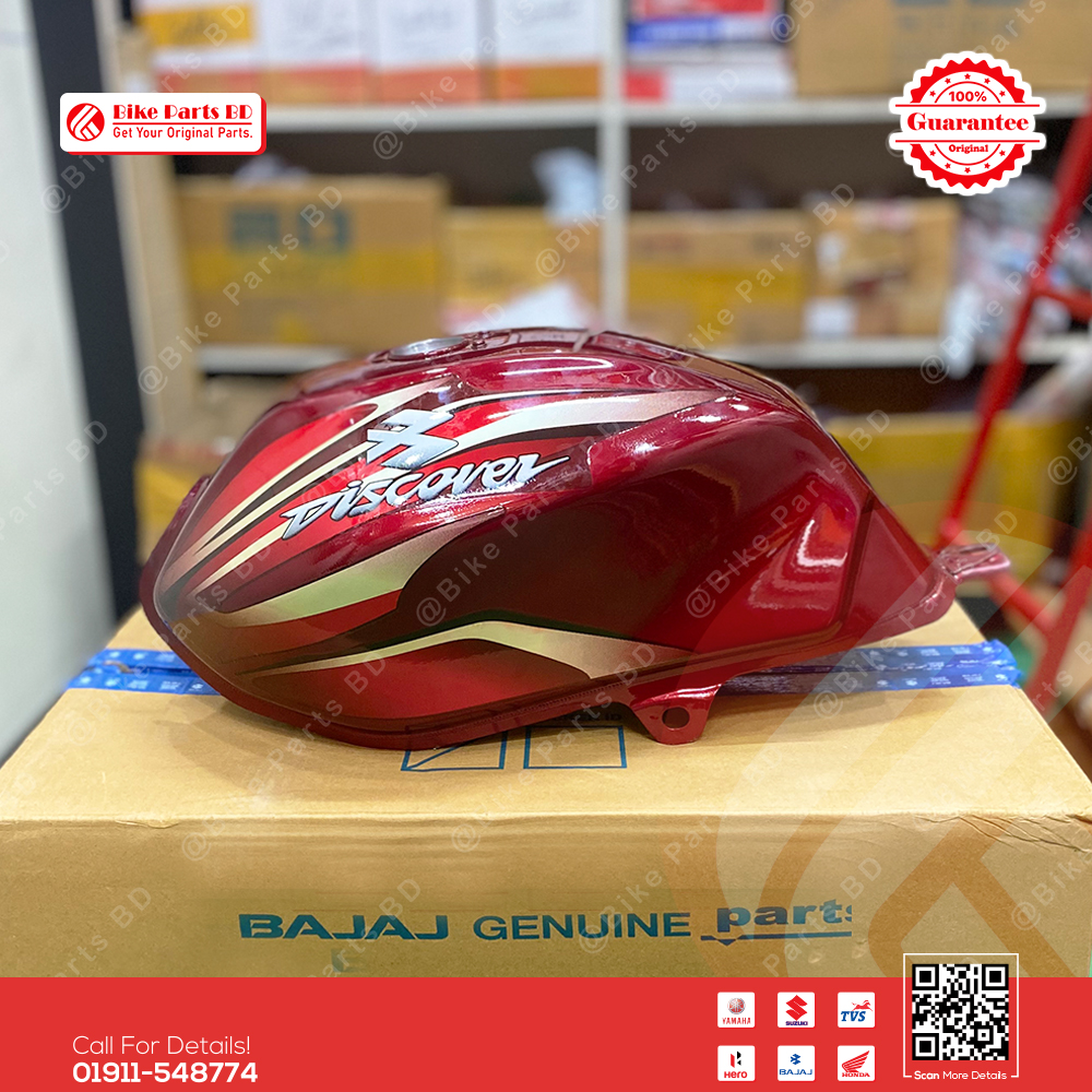 Fuel Tank for Bajaj Discover 100 (Red Gold) bike._img_1