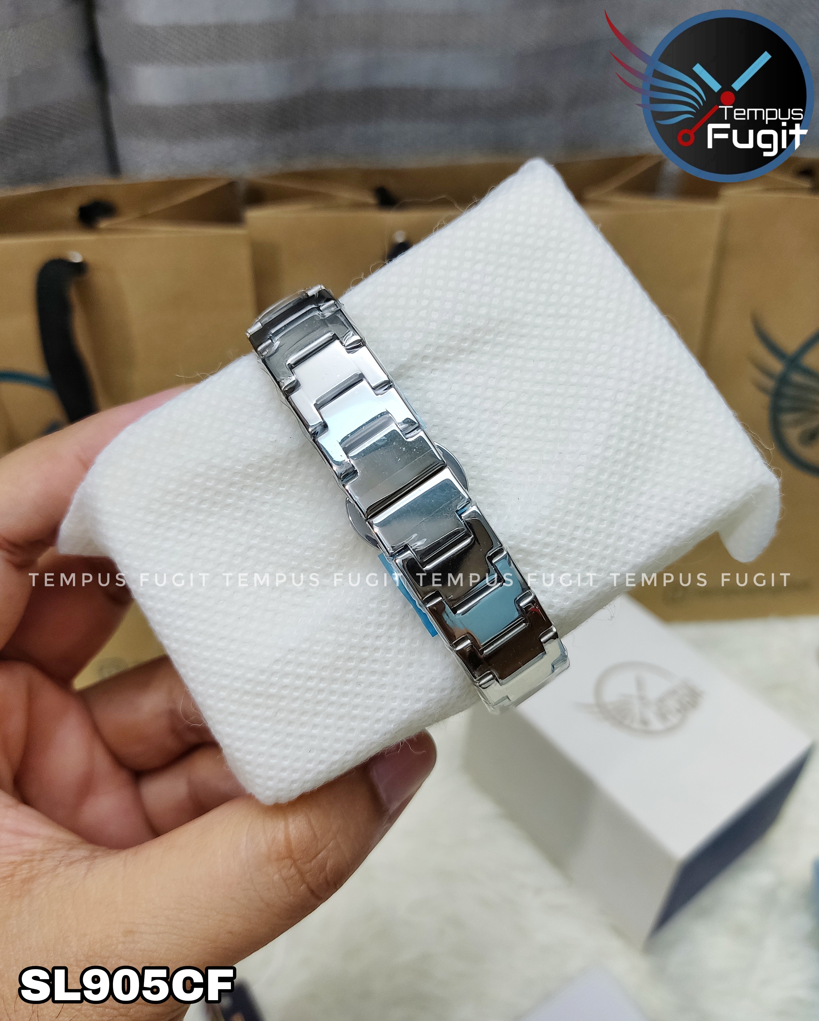 SNILLE 3019L Ladies Chain Watch- Blue Dial- Silver Bezel- Silver Chain- TF Code SL905CF_img_4