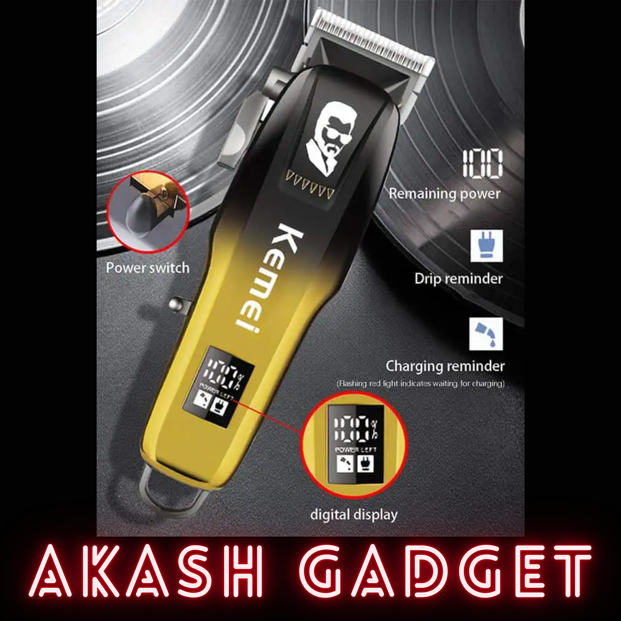 Kemei KM-709A Professional Trimmer and Hair Clipper_img_6