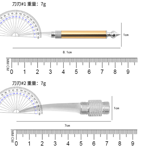 Food Thai style carving knife main knife single chef carved fruit sharp stainless steel knife double pointed knife_img_8