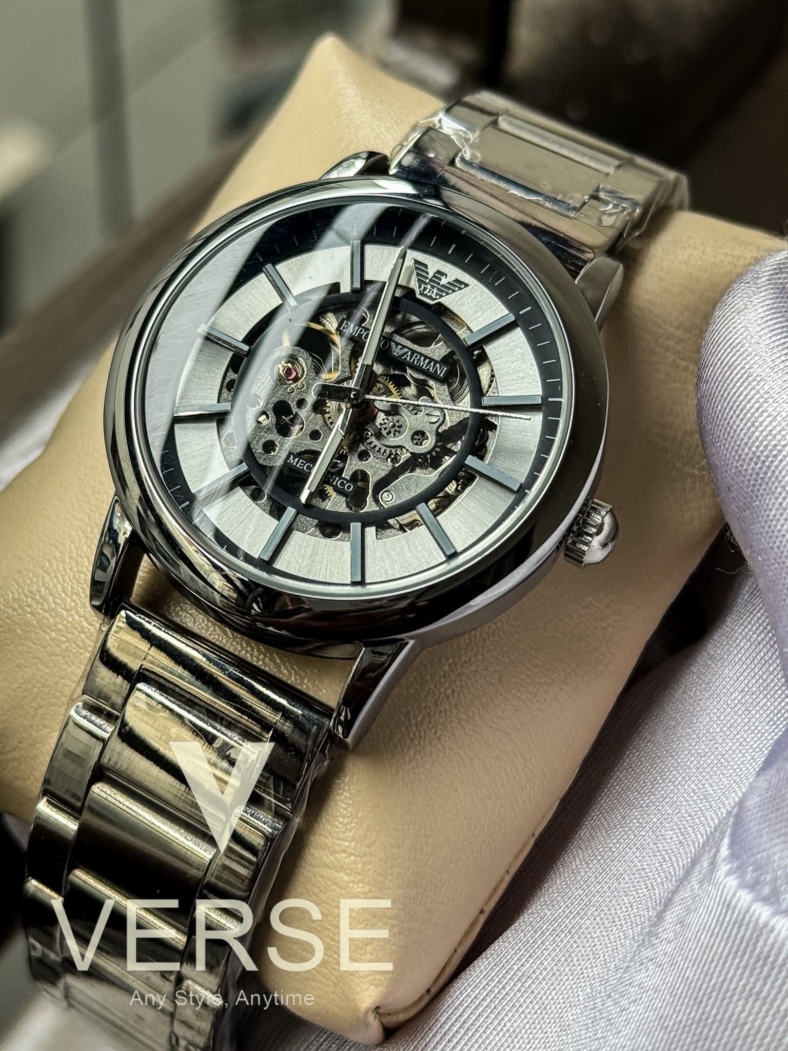 Armani chain white dial
