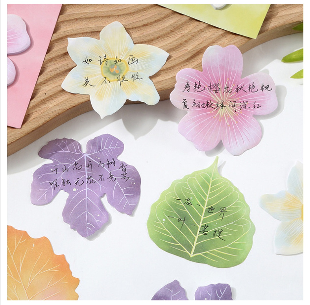 Leaves and flowers shaped sticky notes / cute sticky notes_img_2