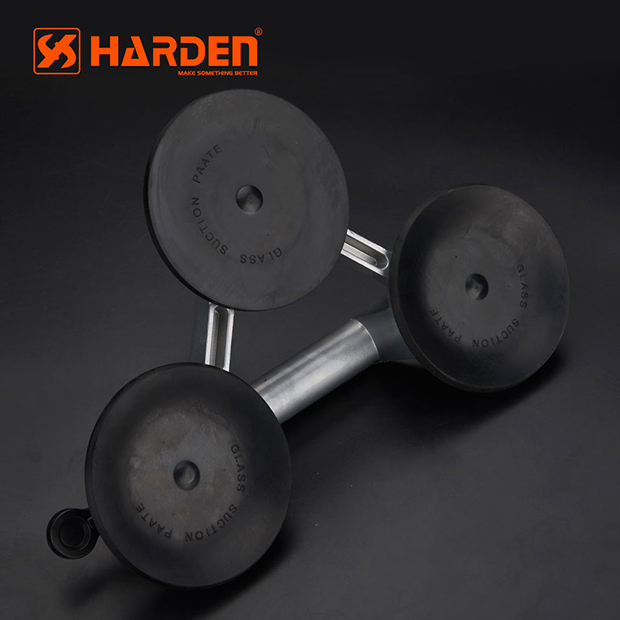 HARDEN Glass Holder, 3 Cups/Legs, 118mm in Dia, Triple Head Glass Suction Plate Glass Holder Triple Claw Suction Lifter Dent Puller Made of Aluminum Alloy; 620607_img_2
