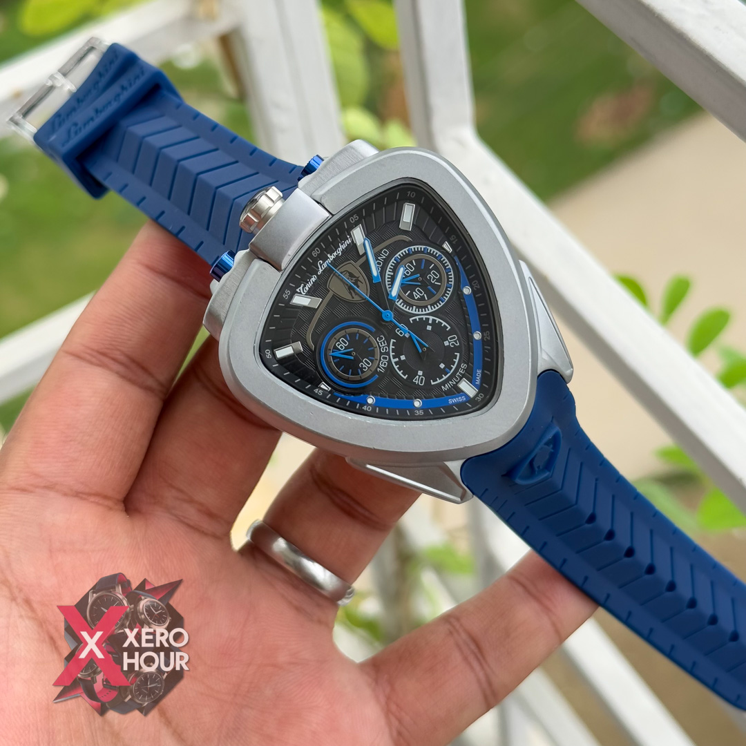 Lamborghini Sport Silicon Strap Watch | Blue Strap