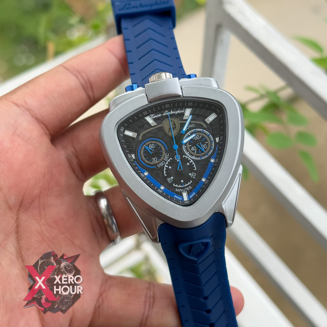Lamborghini Sport Silicon Strap Watch | Blue Strap_img_4