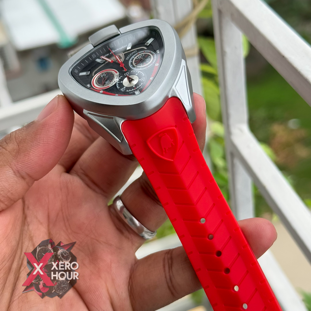 Lamborghini Sport Silicon Strap Watch | Red Strap_img_1