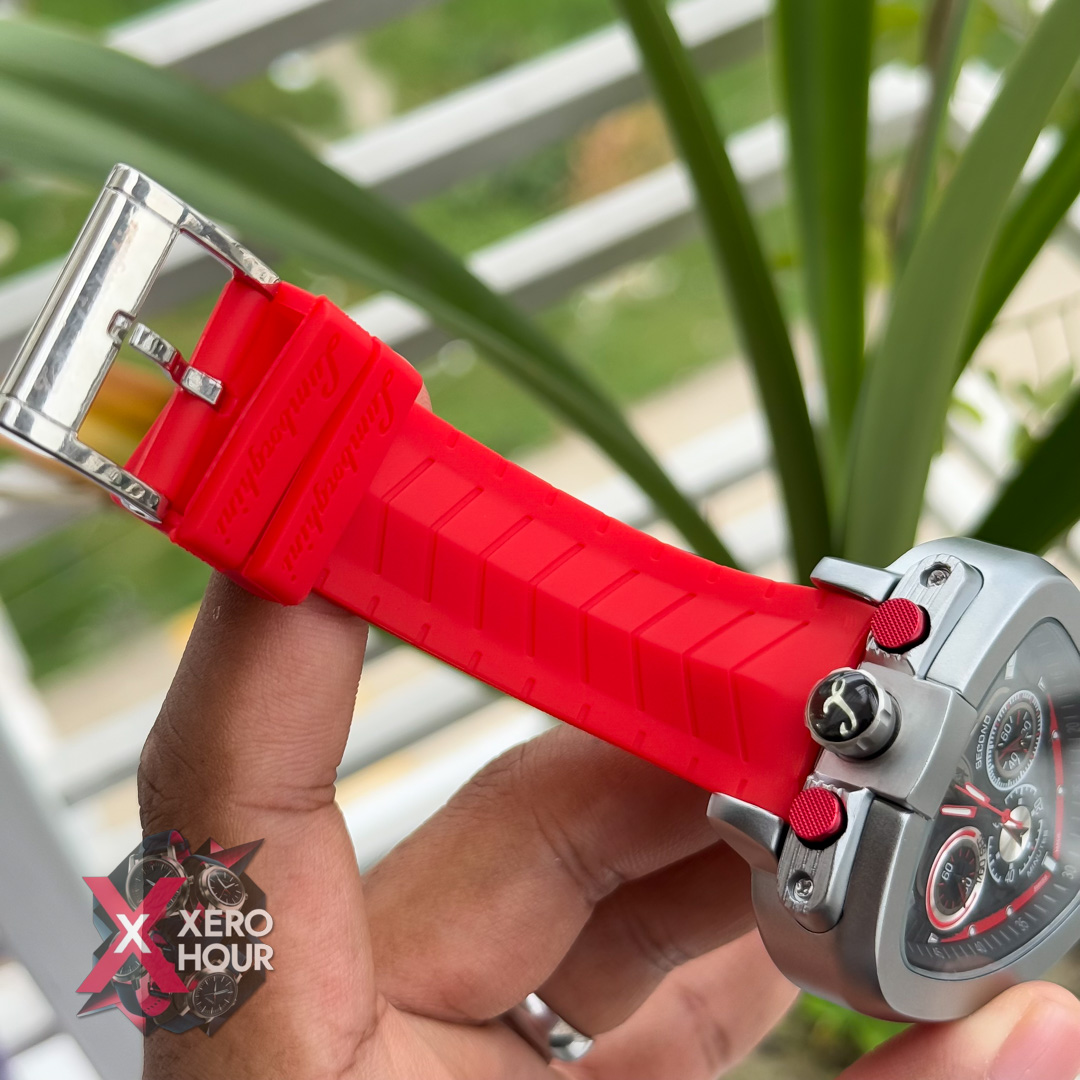 Lamborghini Sport Silicon Strap Watch | Red Strap_img_3