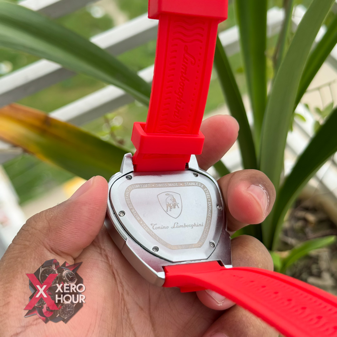 Lamborghini Sport Silicon Strap Watch | Red Strap_img_4
