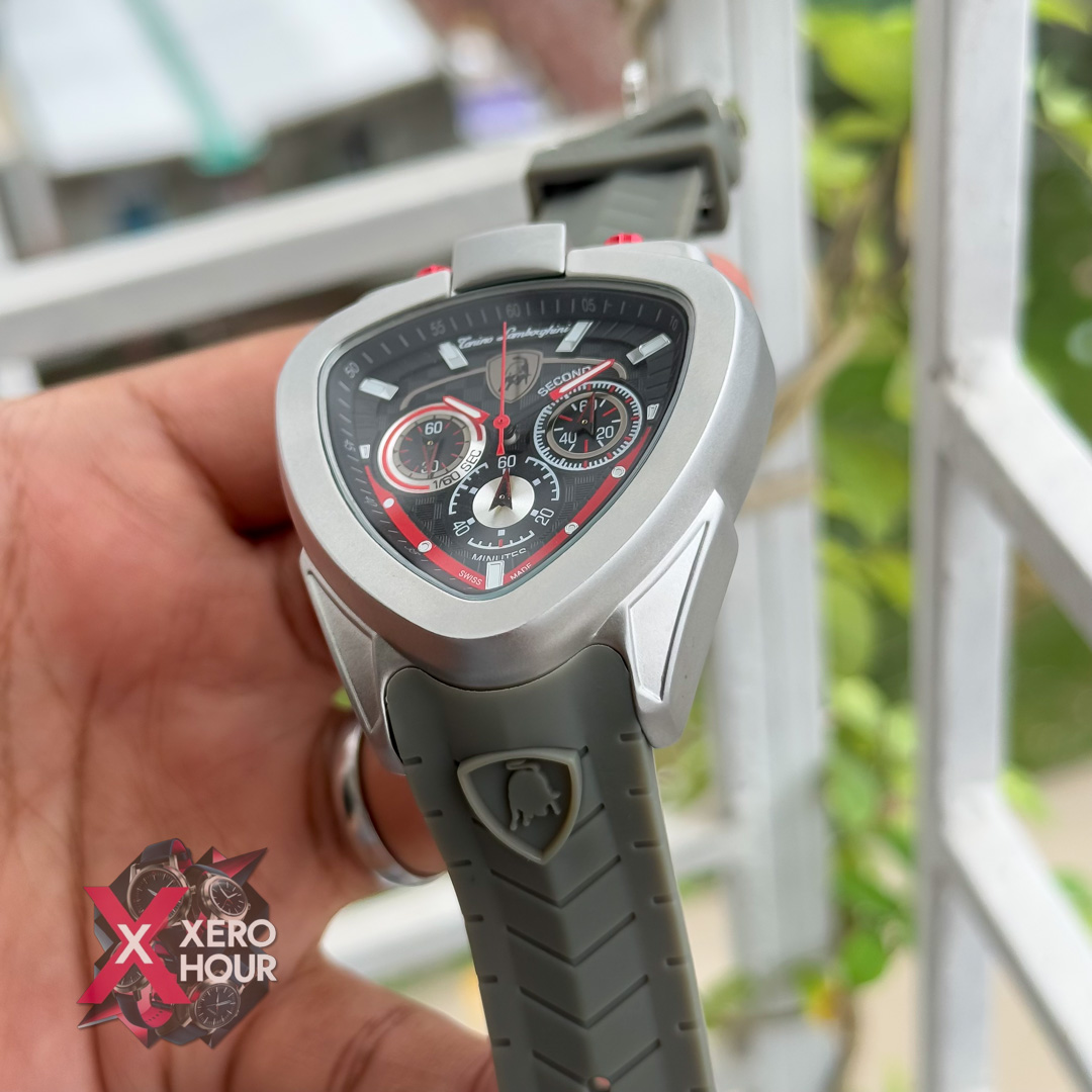 Lamborghini Sport Silicon Strap Watch | Ash Grey Strap_img_1