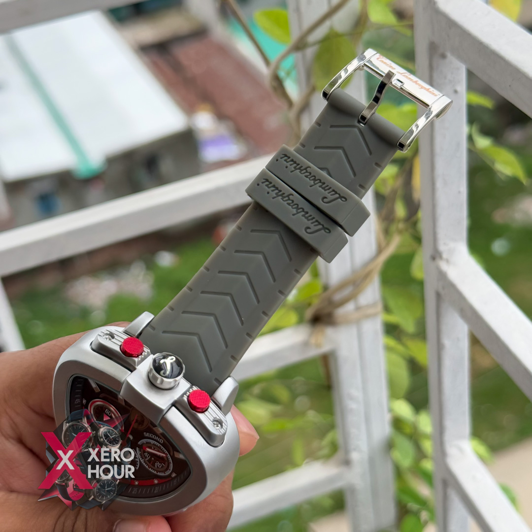 Lamborghini Sport Silicon Strap Watch | Ash Grey Strap_img_2