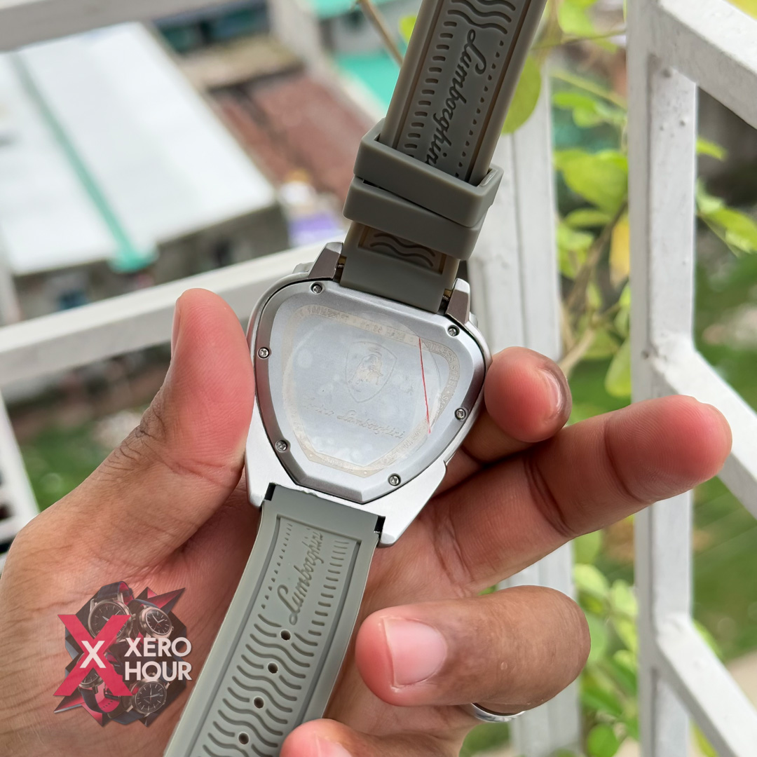 Lamborghini Sport Silicon Strap Watch | Ash Grey Strap_img_3
