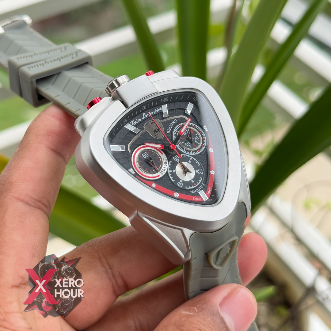 Lamborghini Sport Silicon Strap Watch | Ash Grey Strap_img_5
