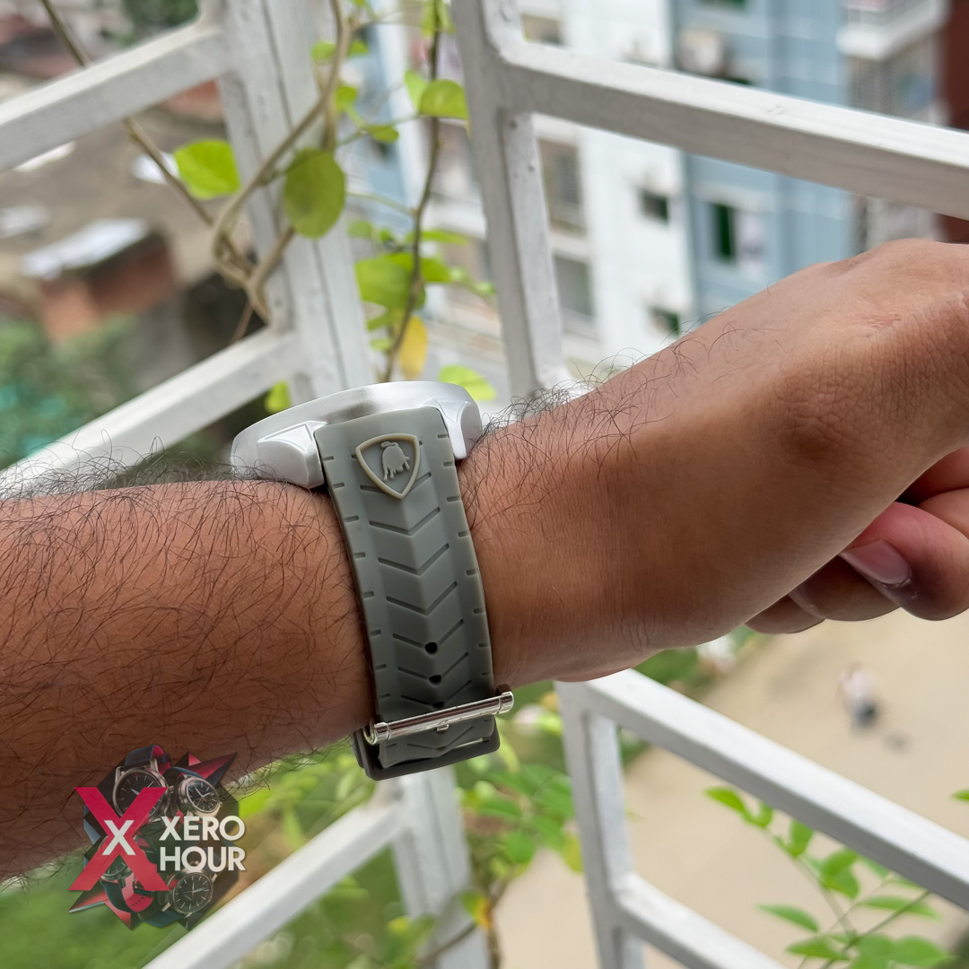 Lamborghini Sport Silicon Strap Watch | Ash Grey Strap_img_7