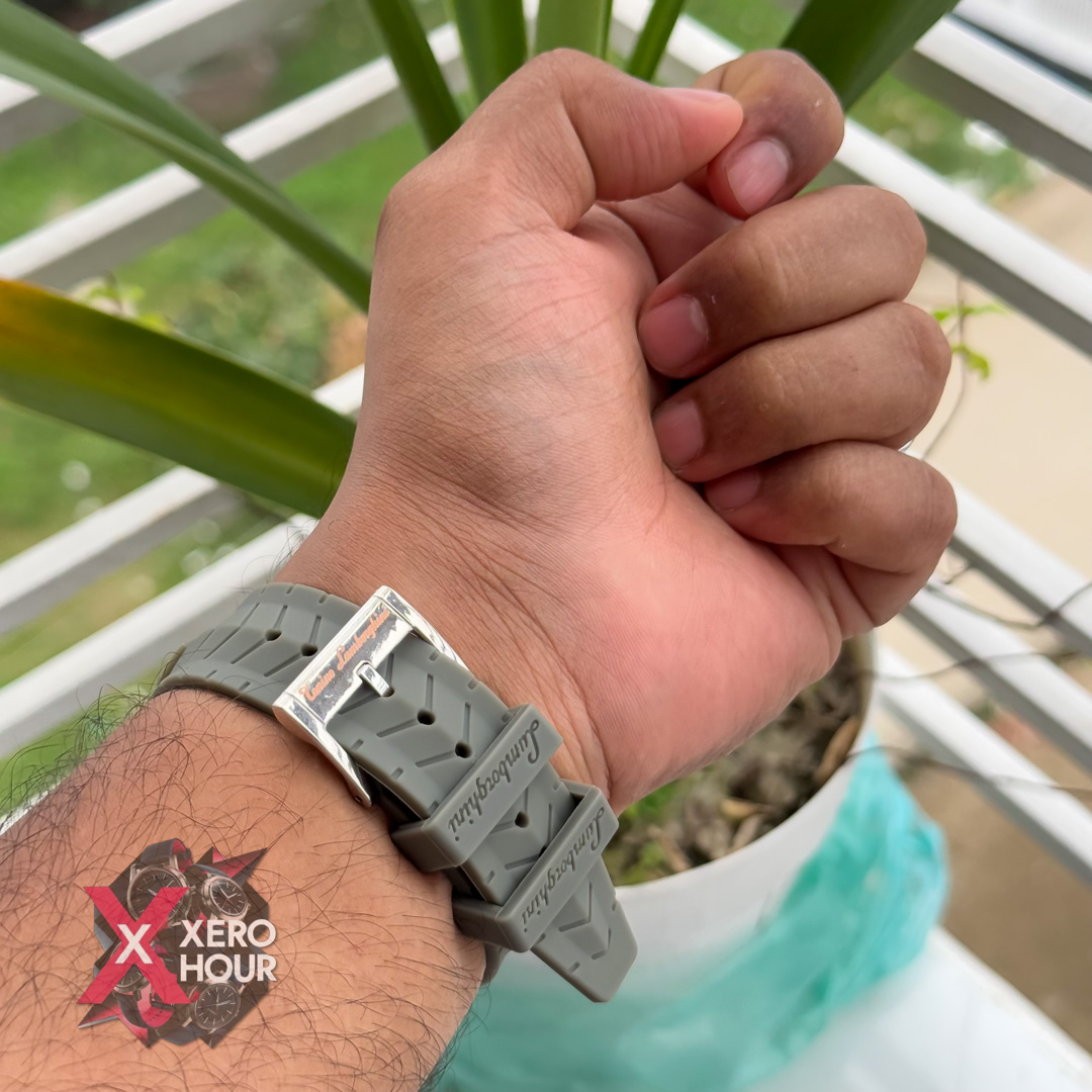 Lamborghini Sport Silicon Strap Watch | Ash Grey Strap_img_8