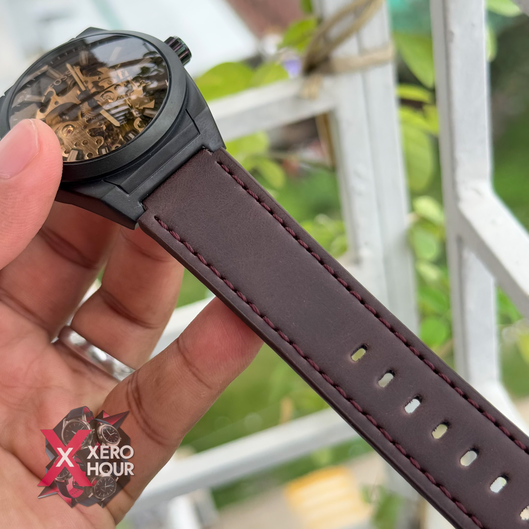 Fossil Automatic movement Watch | Darc Chocolate belt Matte body_img_2