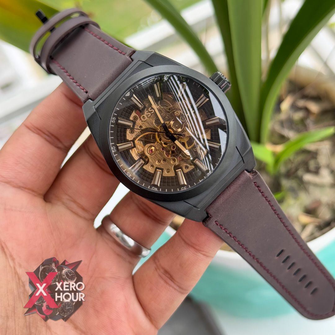 Fossil Automatic movement Watch | Darc Chocolate belt Matte body_img_4