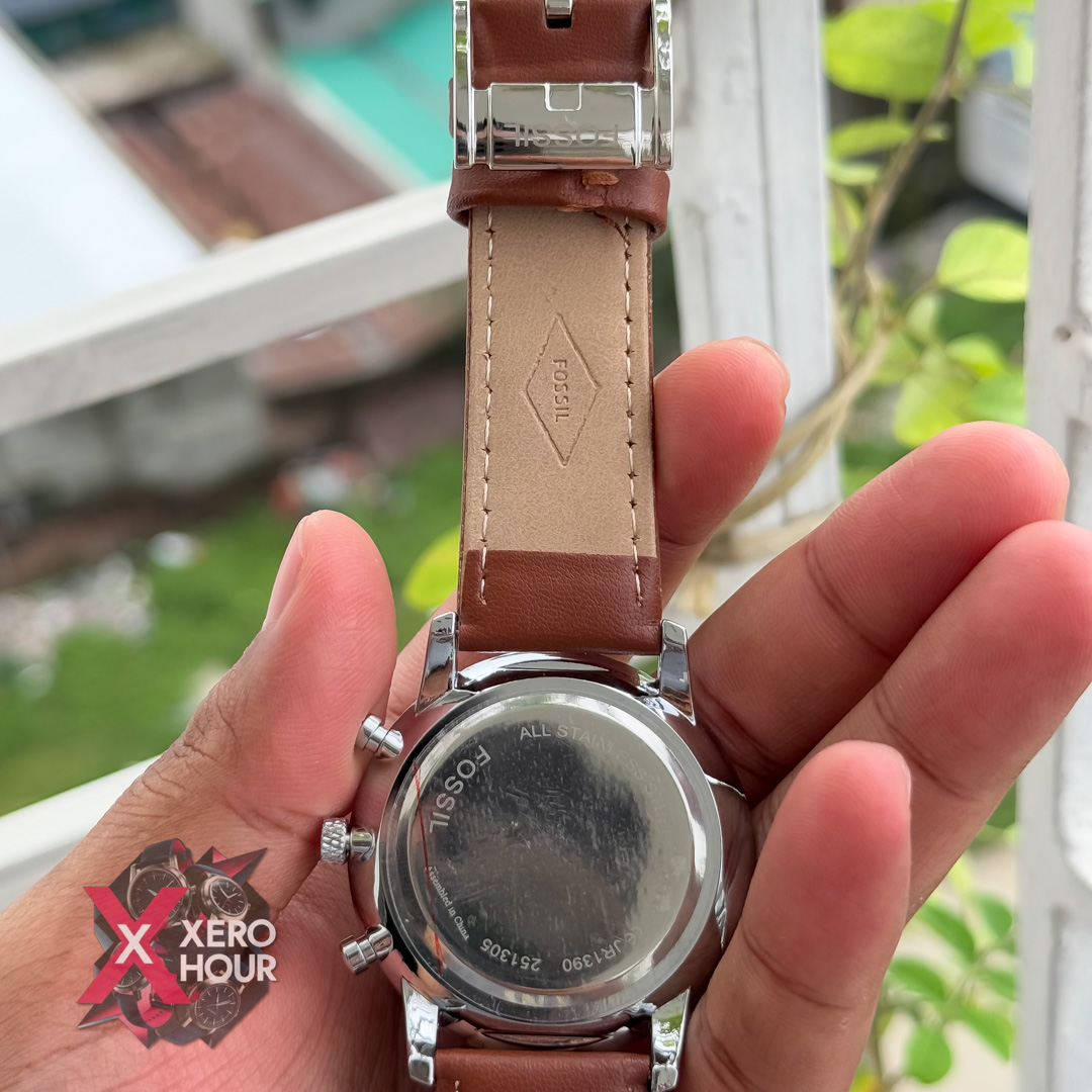 Fossil Chronograph | Brown belt | Blue watch phase_img_3