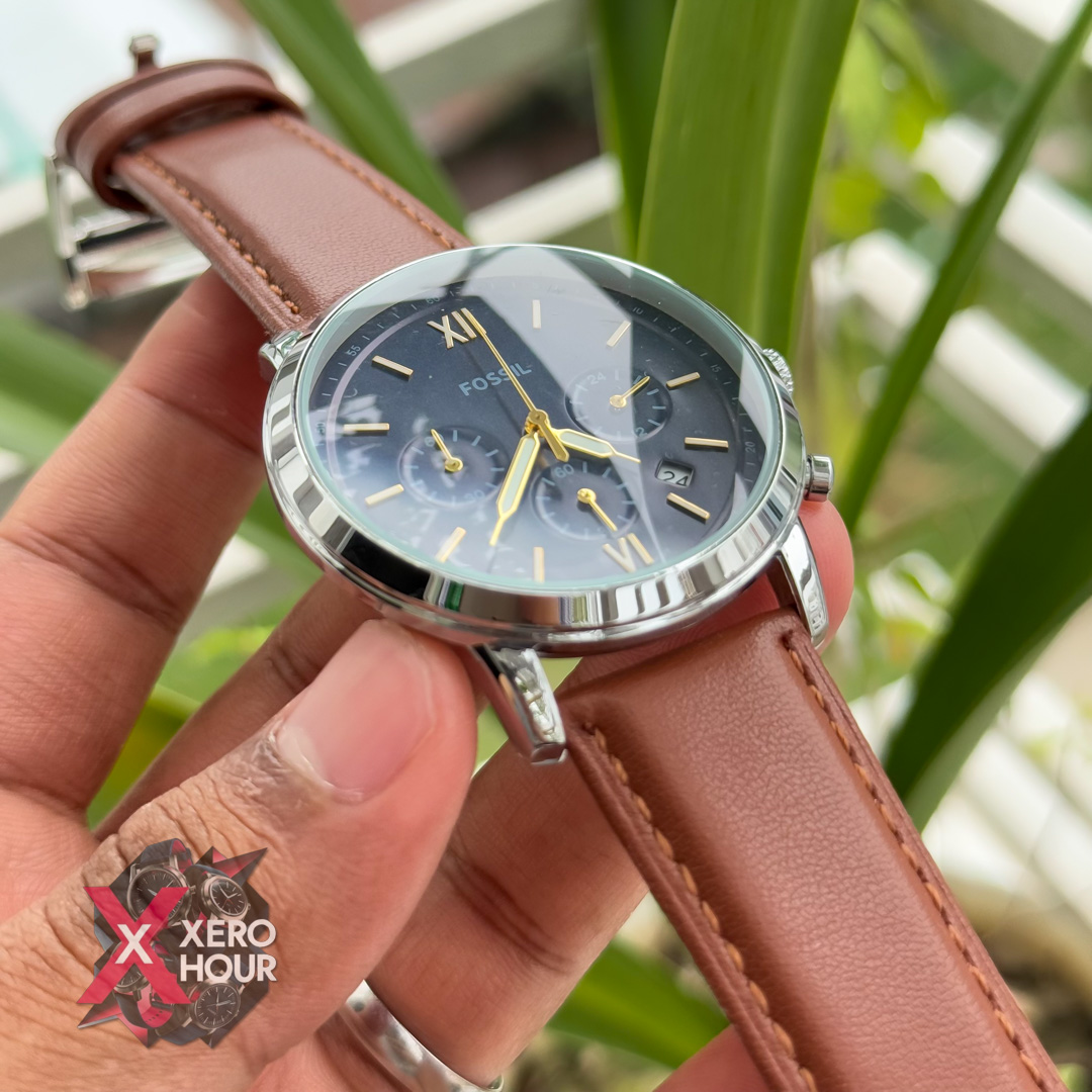 Fossil Chronograph | Brown belt | Blue watch phase_img_5