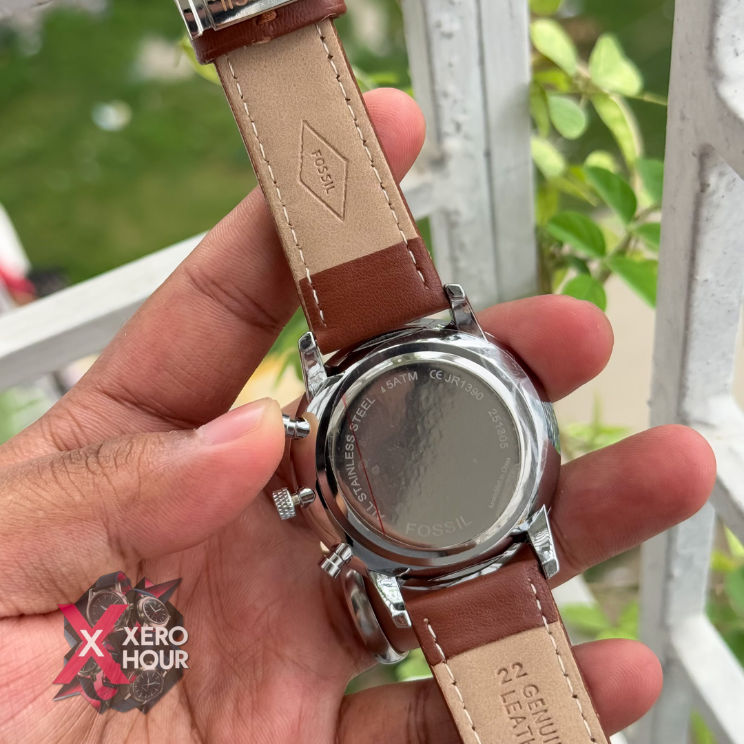 Fossil Chronograph | Brown belt | Green Watch phase_img_4