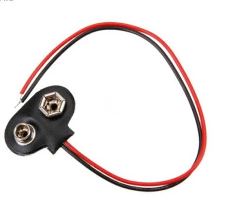 9V Battery Snap Connector | T-Style Hard Plastic Clip with 2-Pin Wire Leads for DIY Projects