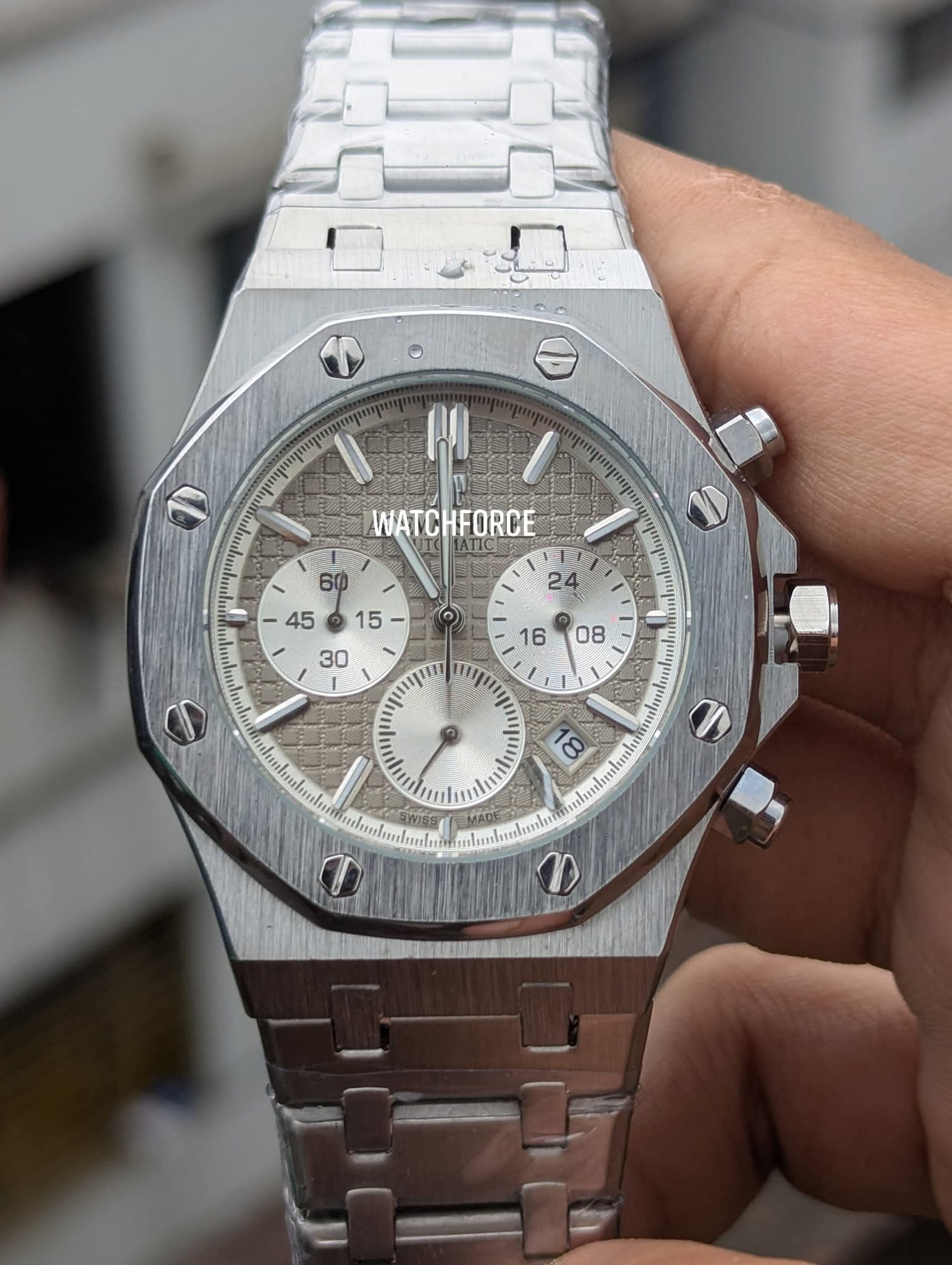 AP Chronograph Watch Silver Face_img_1