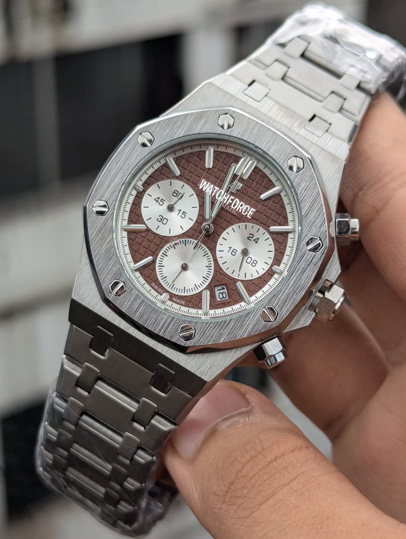 AP Chronograph Watch Brown Face_img_1