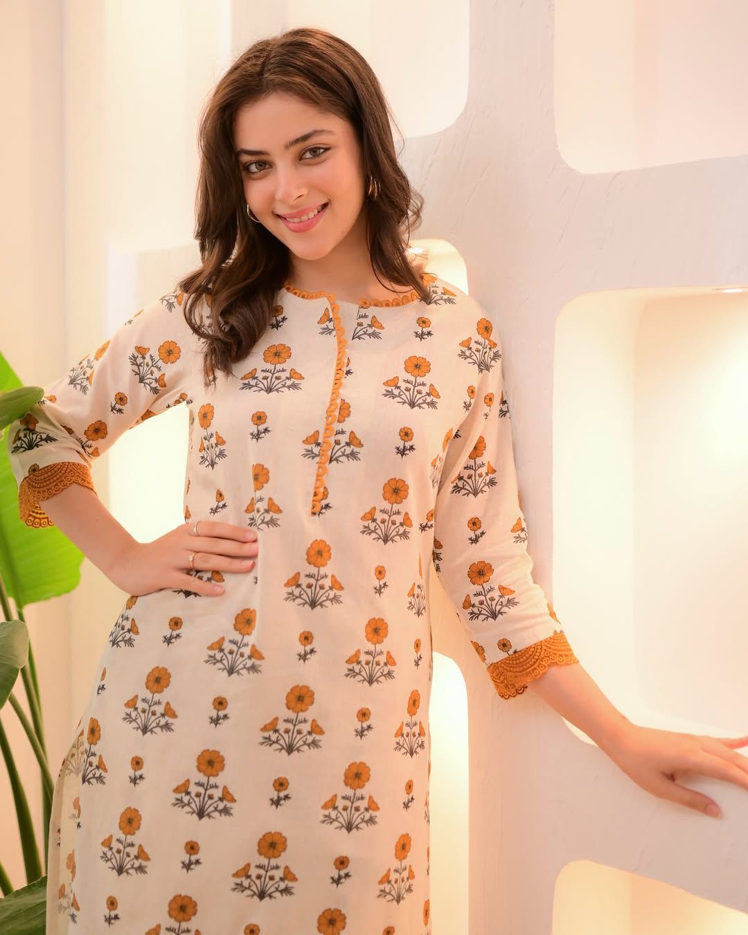 Bagru Floral Block Printed Suit - Image 1