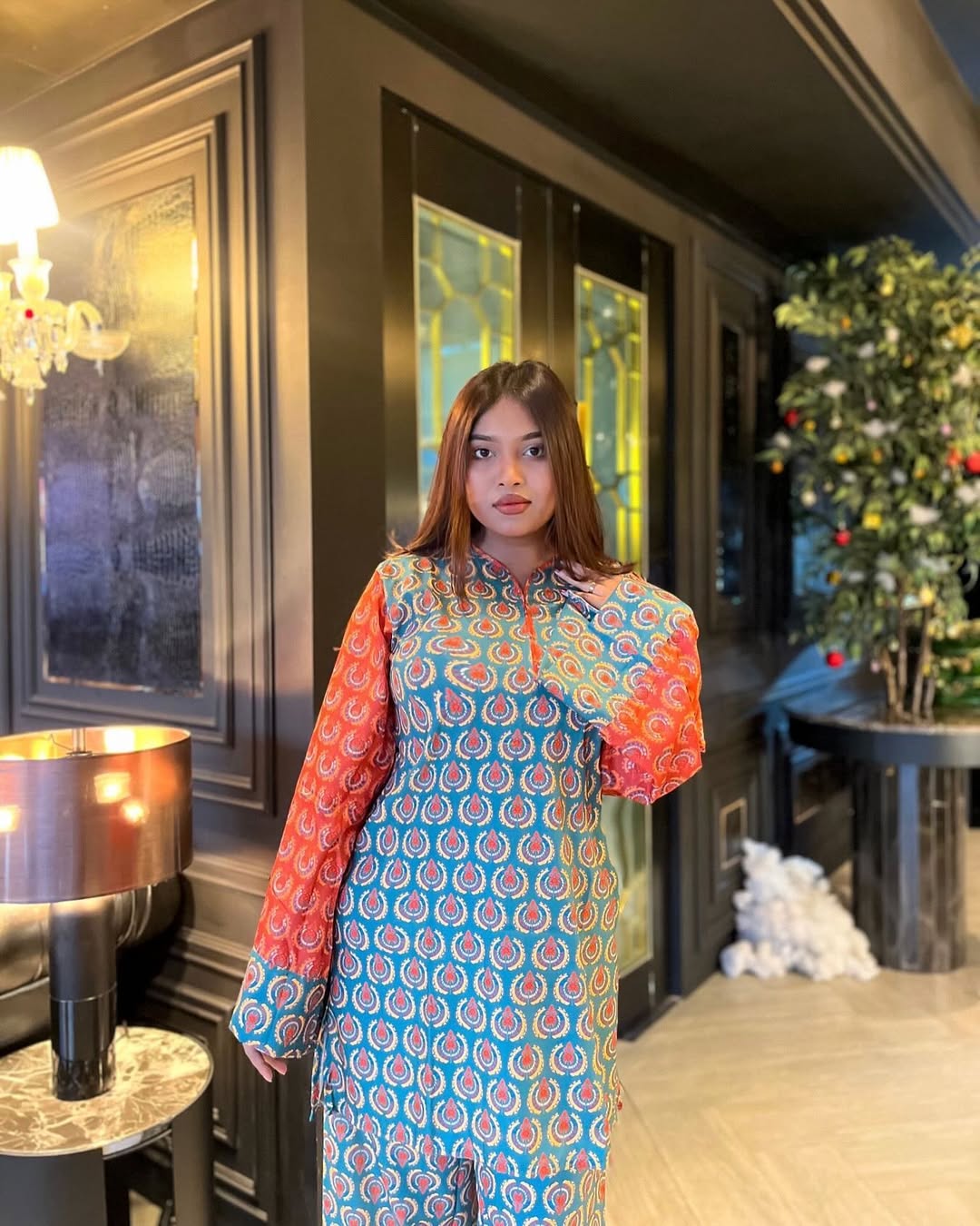 Premium quality synthetix silk digital print co-ord set - Image 6