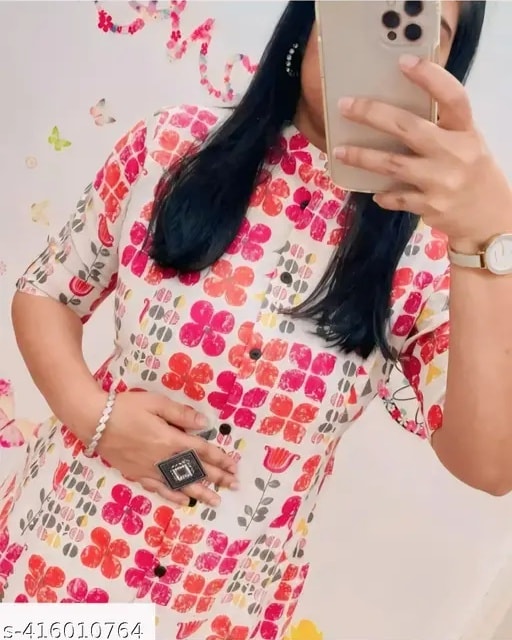 Jaipuri Floral Cotton Kurta Set - Image 3