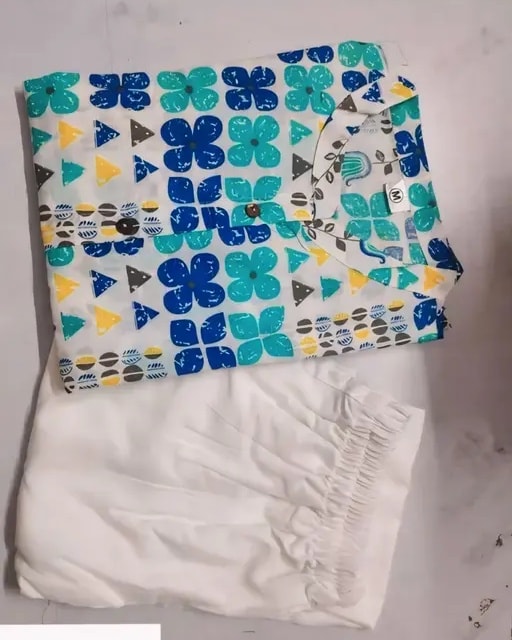 Jaipuri Floral Cotton Kurta Set - Image 5