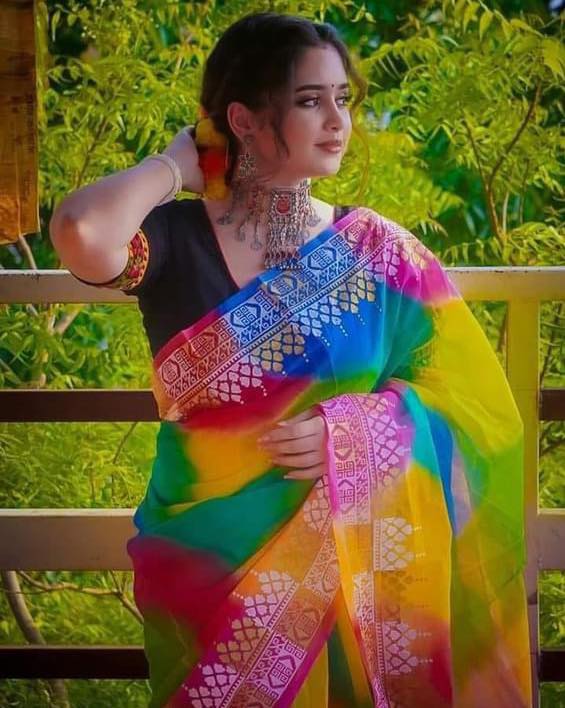 Half Silk Rongdonu Saree - Image 1