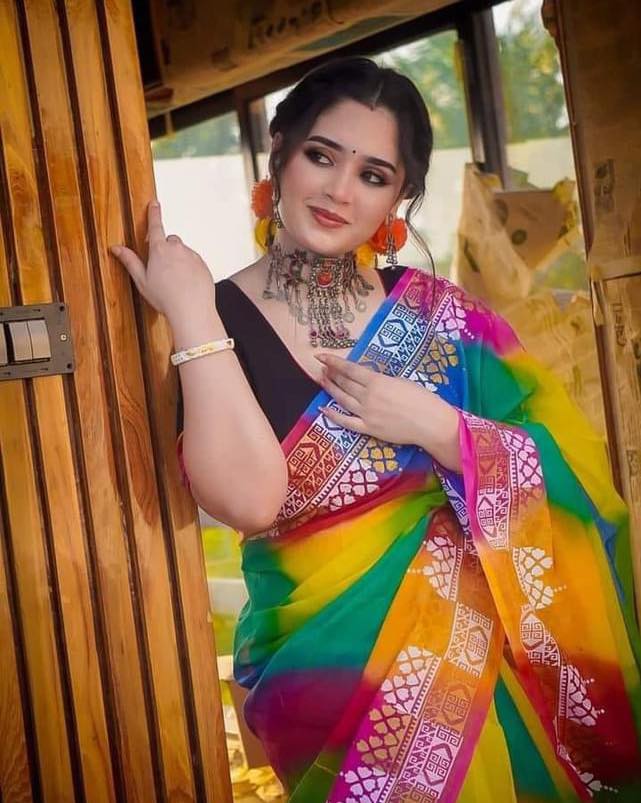 Half Silk Rongdonu Saree - Image 2