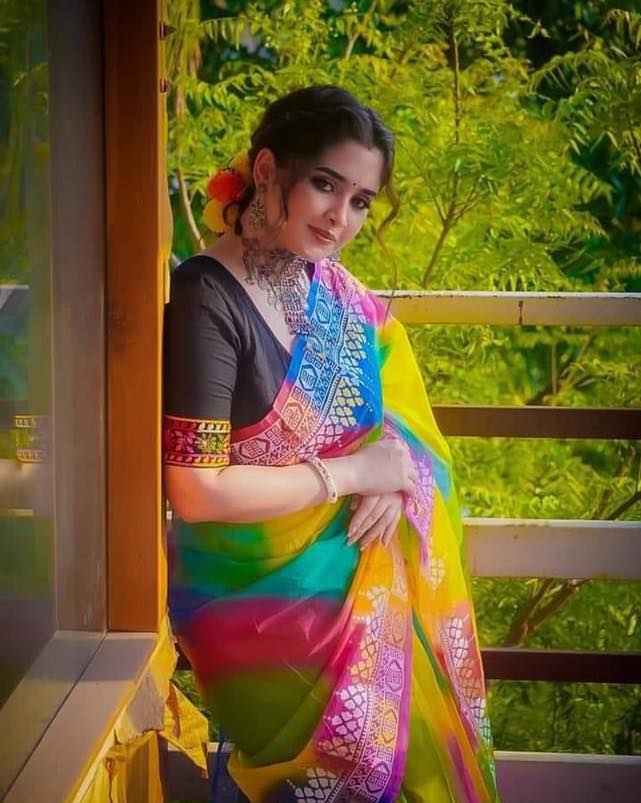 Half Silk Rongdonu Saree - Image 3