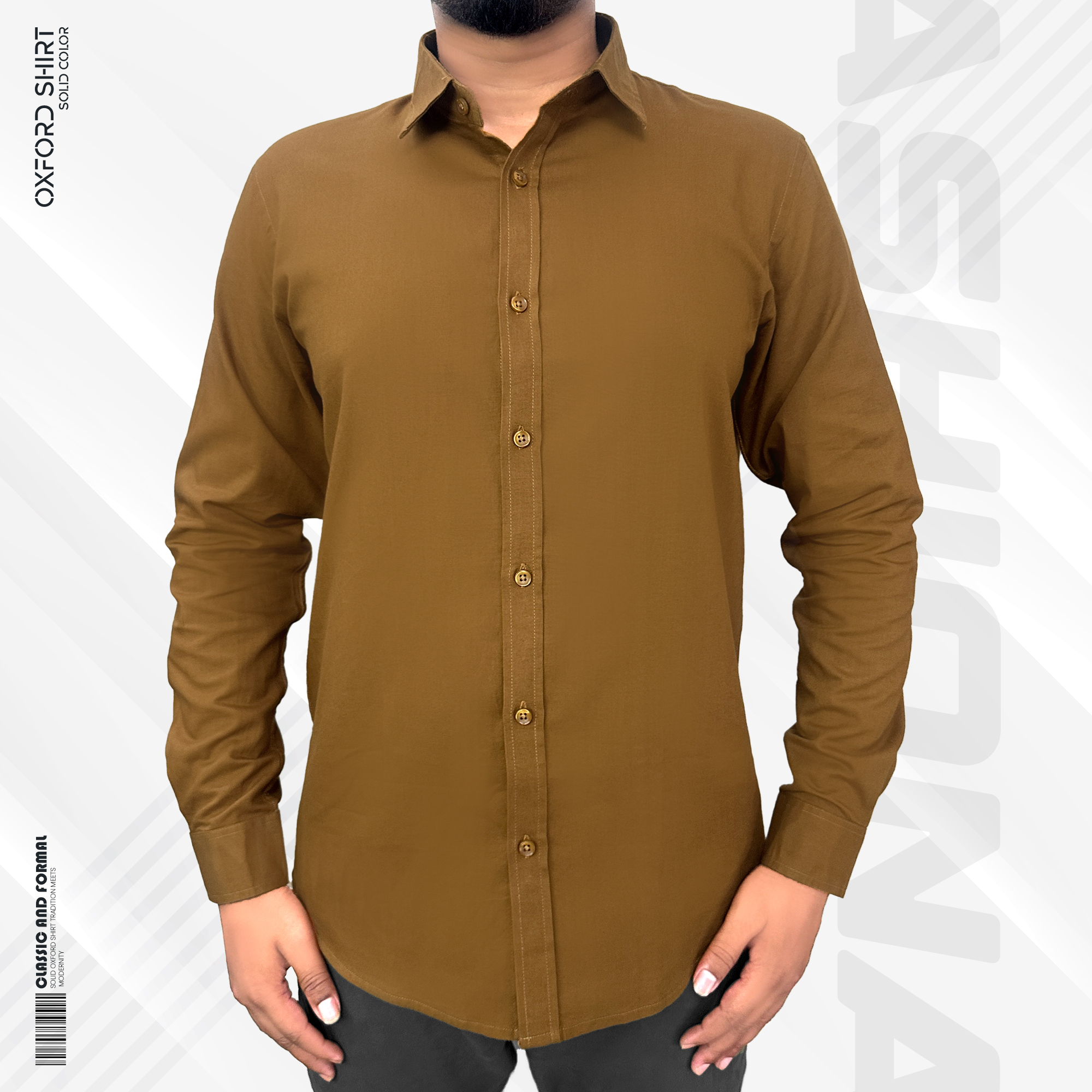 Signature Solid Mustard Oxford Shirt_img_0