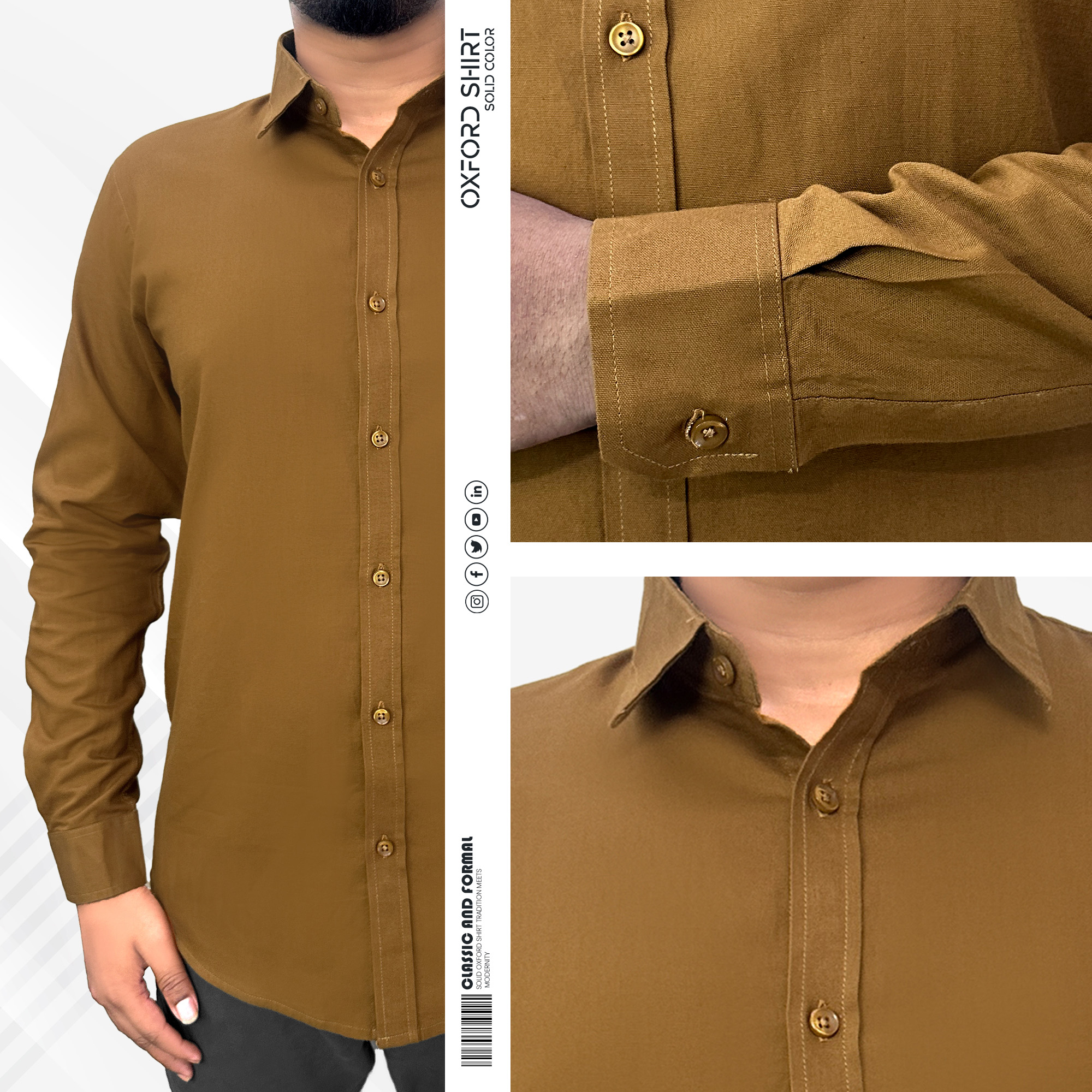 Signature Solid Mustard Oxford Shirt_img_1