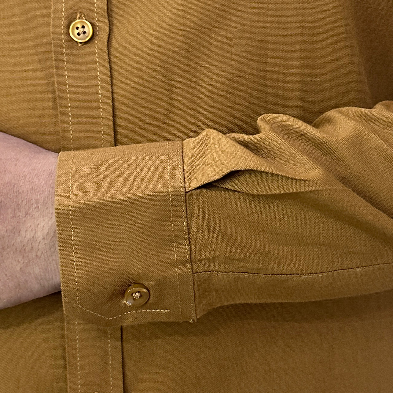 Signature Solid Mustard Oxford Shirt_img_2