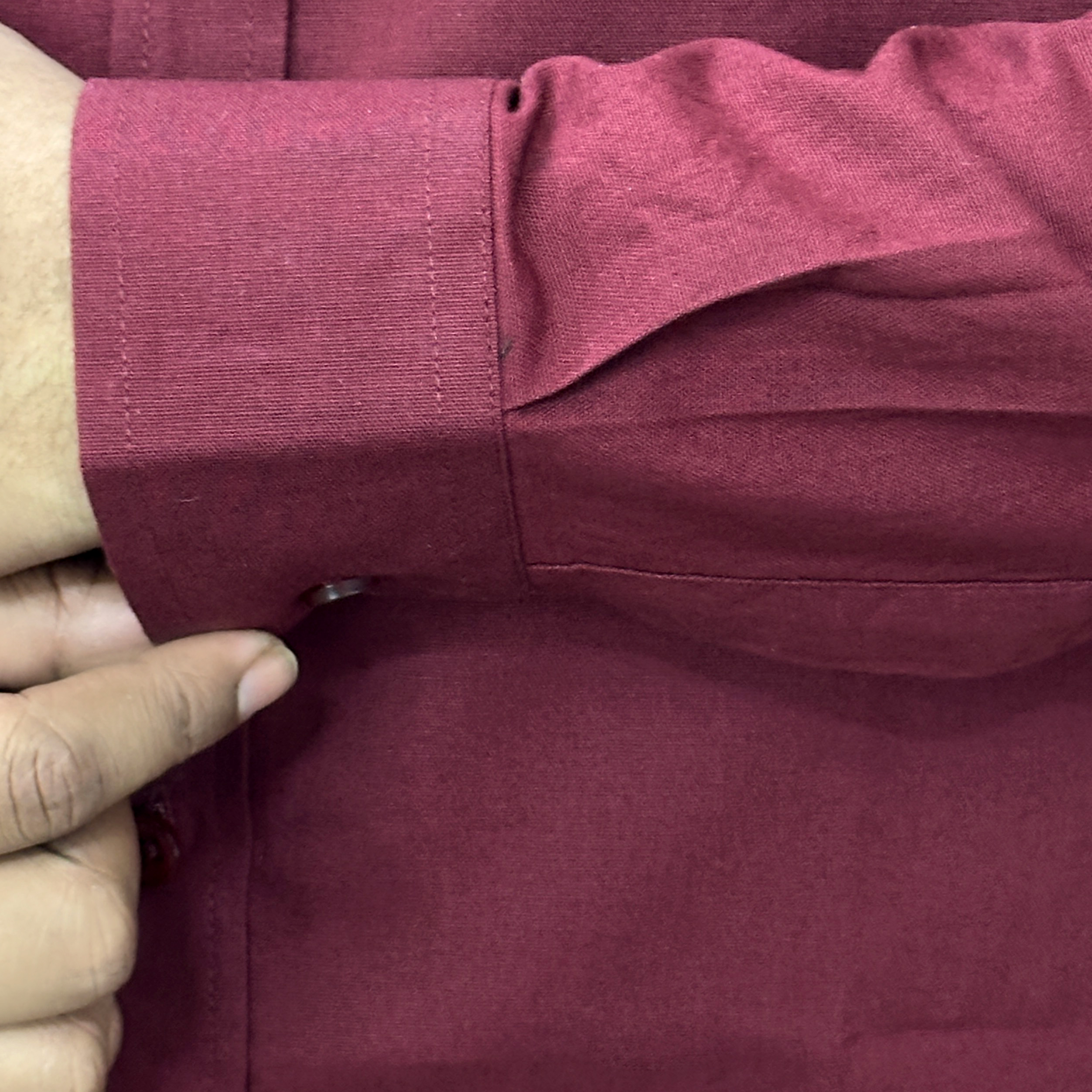 Signature Solid Wine Oxford Shirt_img_2