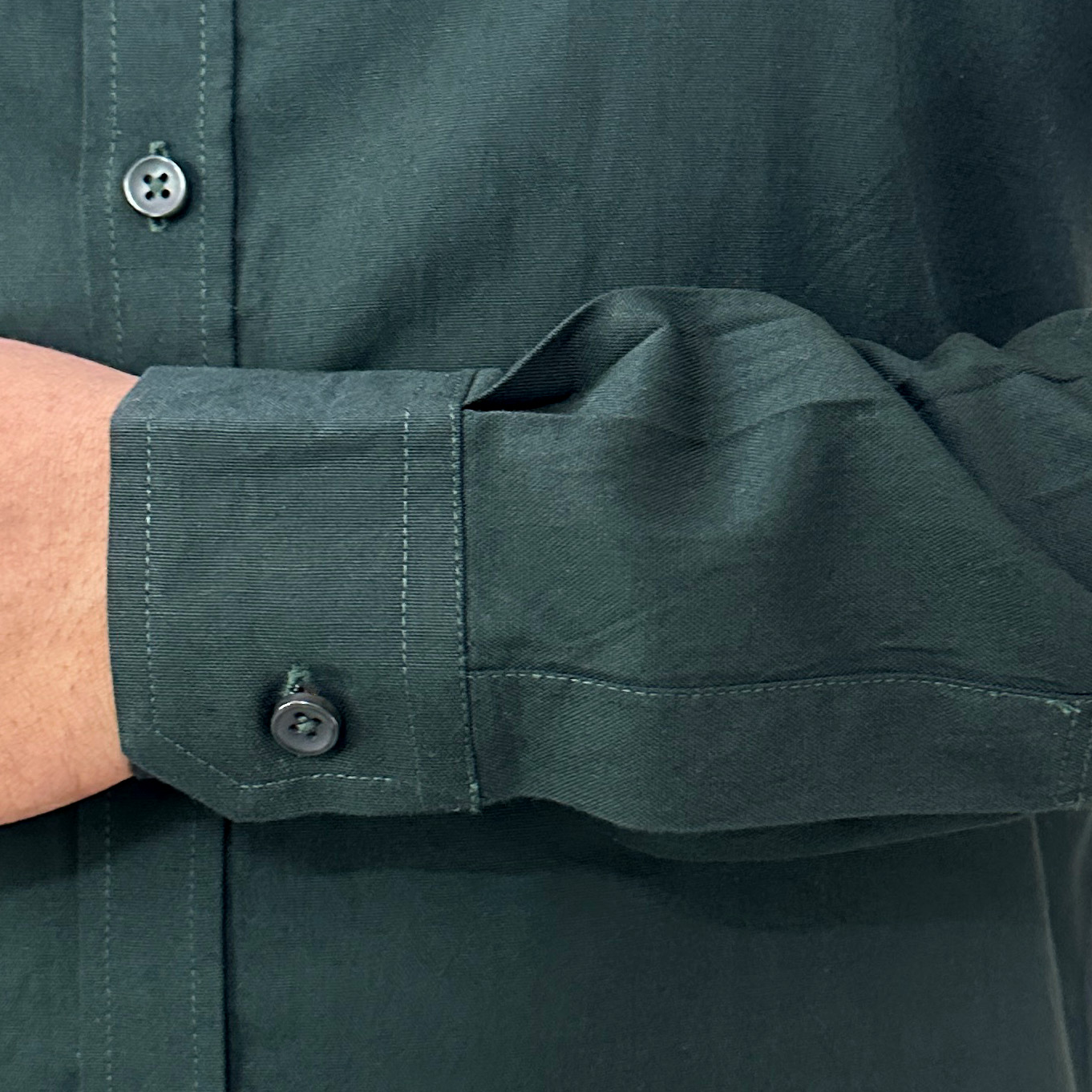 Signature Solid Bottle Green Oxford Shirt_img_2