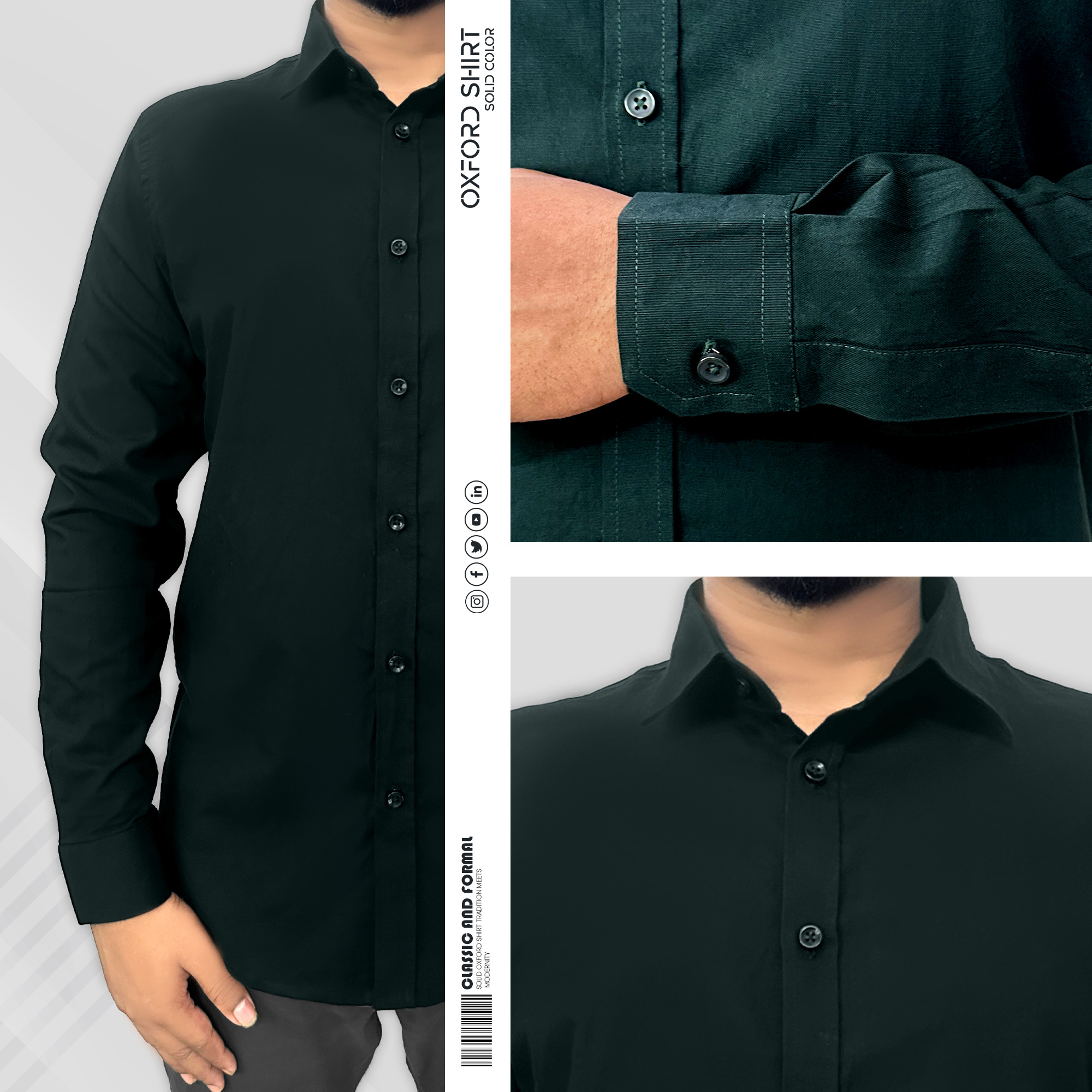 Signature Solid Bottle Green Oxford Shirt_img_1