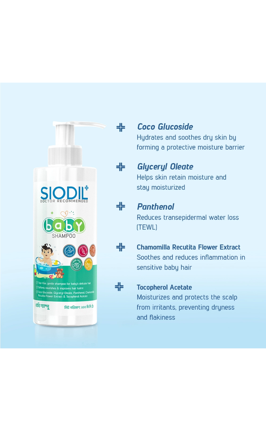 SIODIL Baby Shampoo 200ml - Image 3