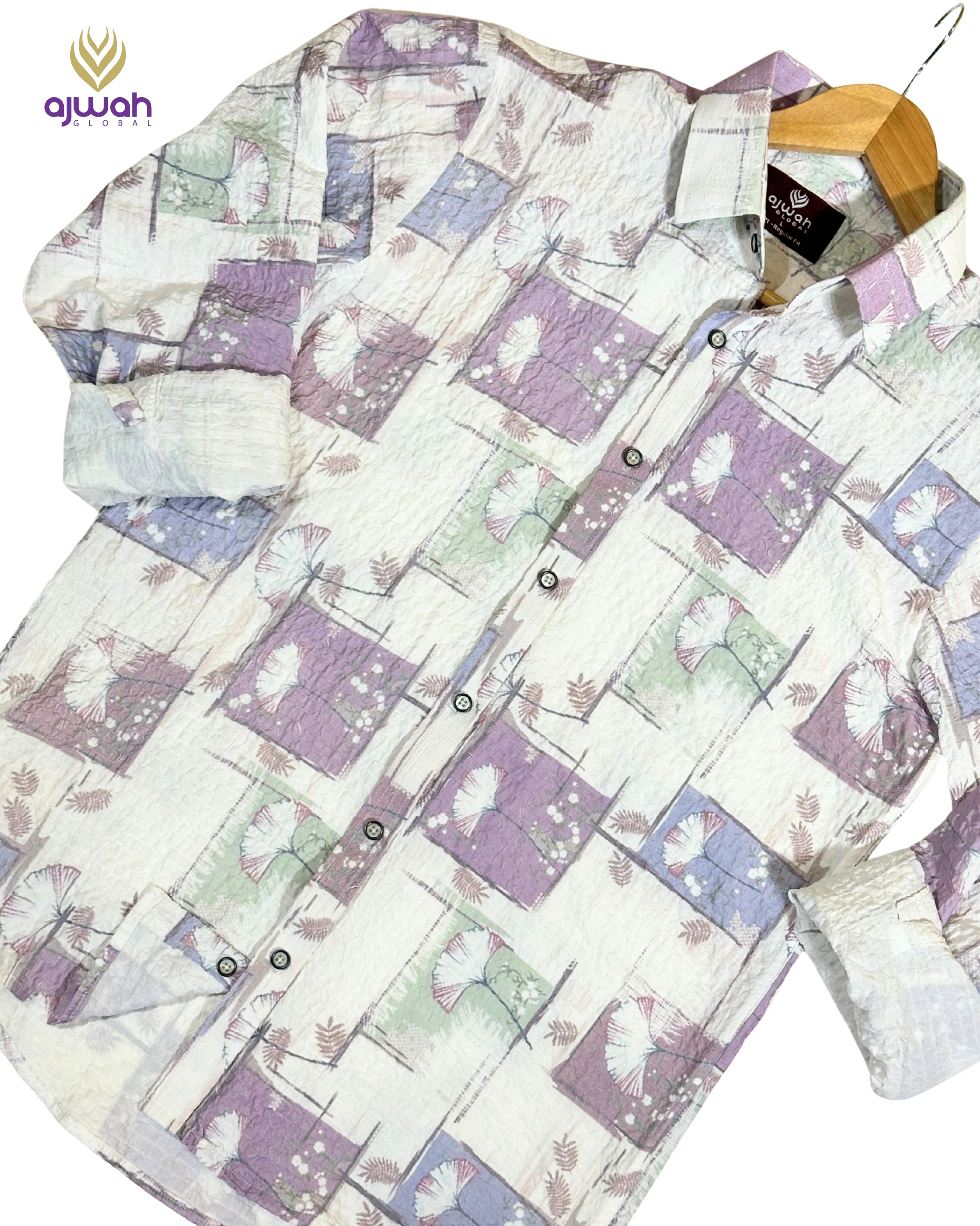 Men’s Abstract Floral Print Shirt in Pastel Shades_img_1