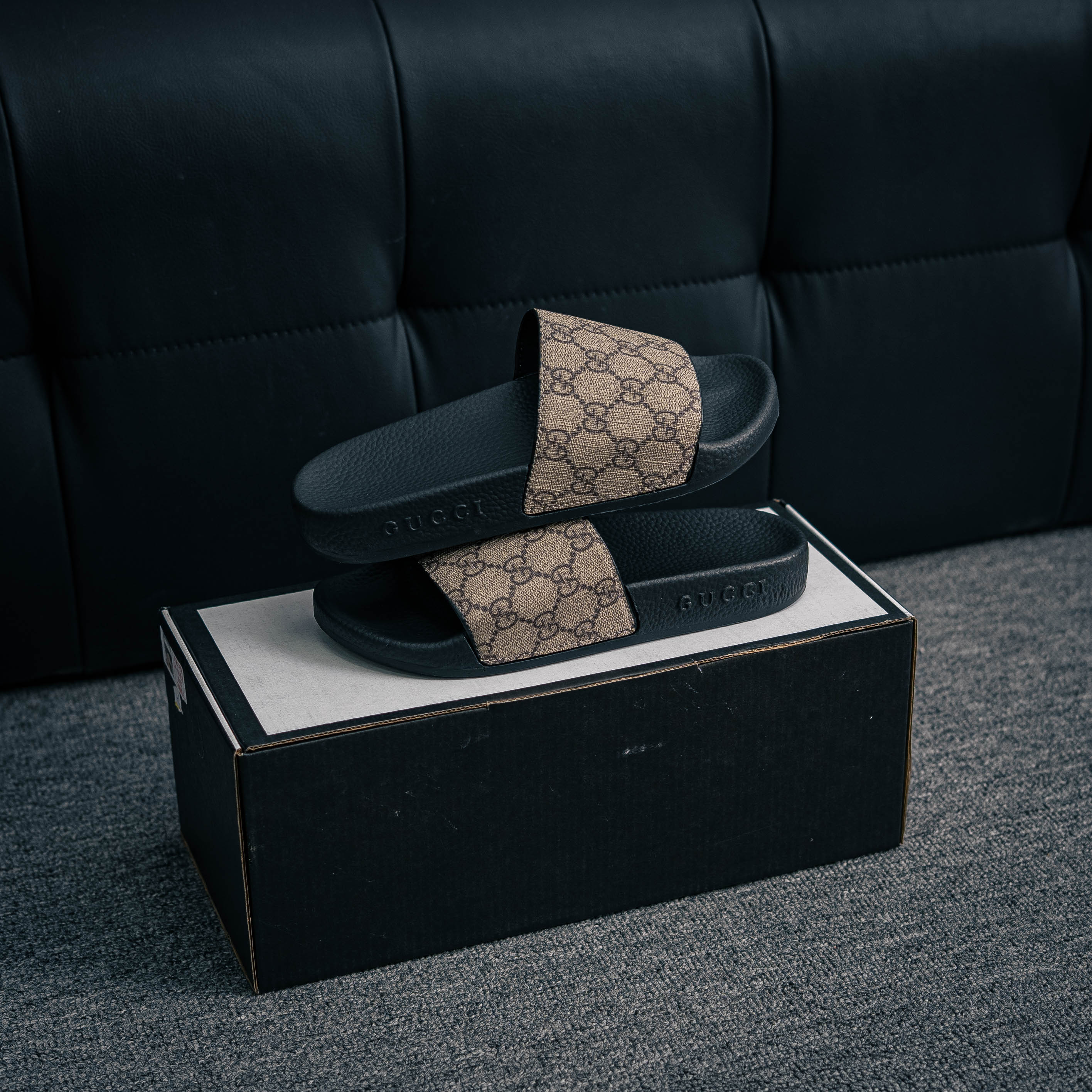 Gucci GG Supreme slides (1:1)_img_1