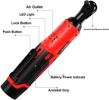 MPT,MCRW1240,Cordless Ratchet Wrench-Li-ion, 12v, 40 Nm, Model: MCRW1240_img_2