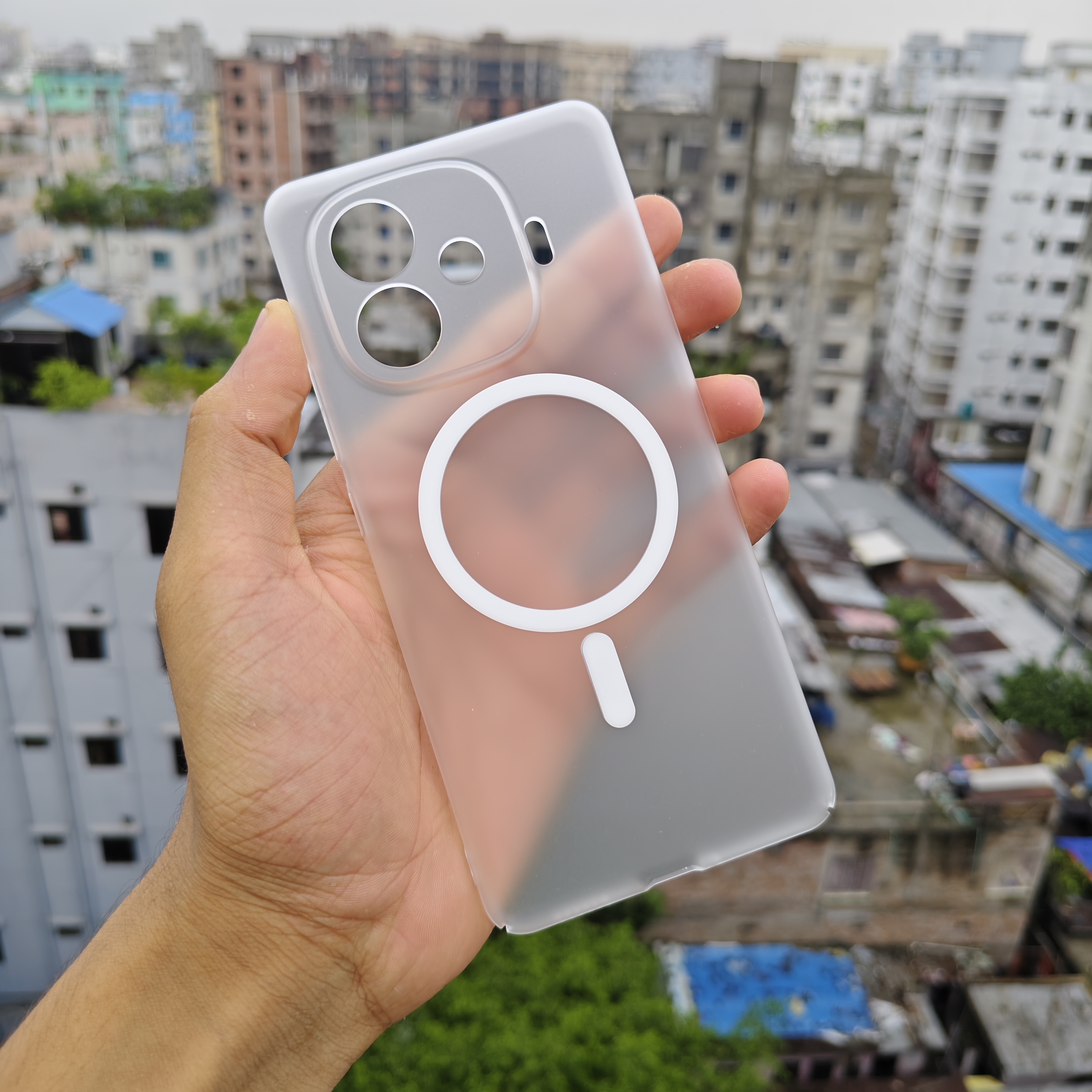 IQOO Z9Turbo Premium magnetic magsafe hard transparent cover_img_5