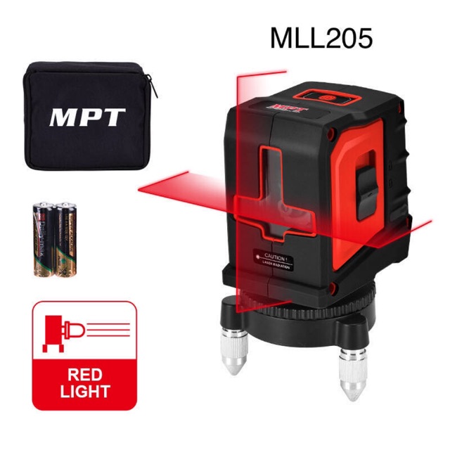 MPT MLL205 Line Laser Level, 1V1H, Red, 635nm, Model: MLL205_img_1