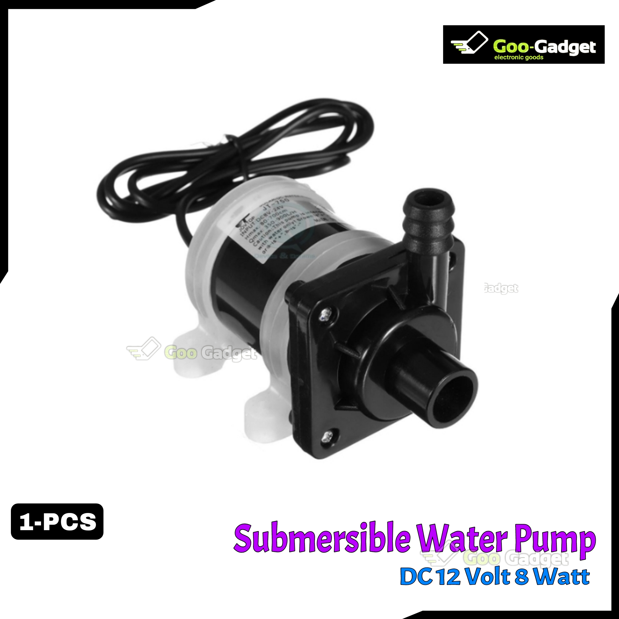 Water proof Mini Submersible Water Pump DC 12 Volt 8 Watt