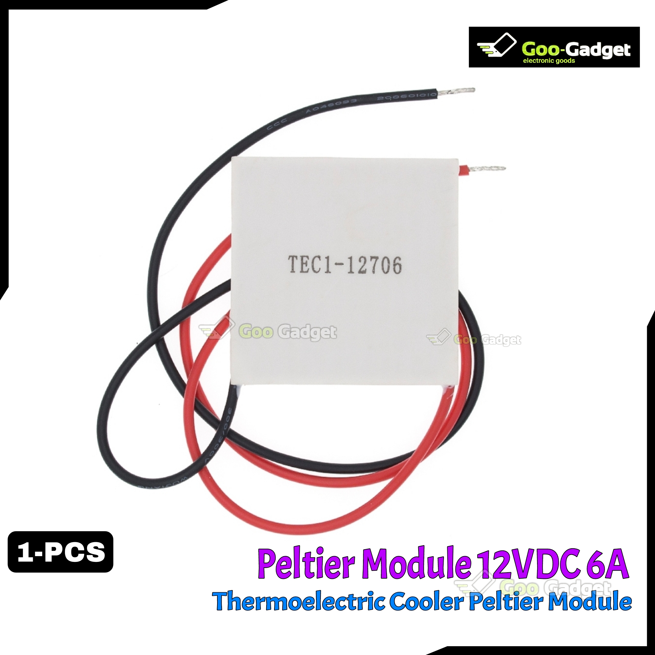 Thermoelectric Cooler Peltier Module TEC1-12706 | 12VDC 6A Cooling Module