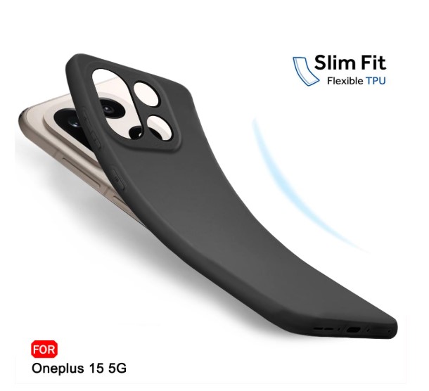 Oneplus 15 Back Cover Silicone Full Black Color_img_1