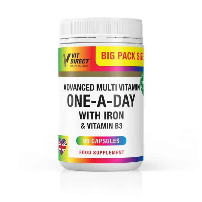 Advanced Multi Vitamin One-A-Day 90 Capsules - Made In UK