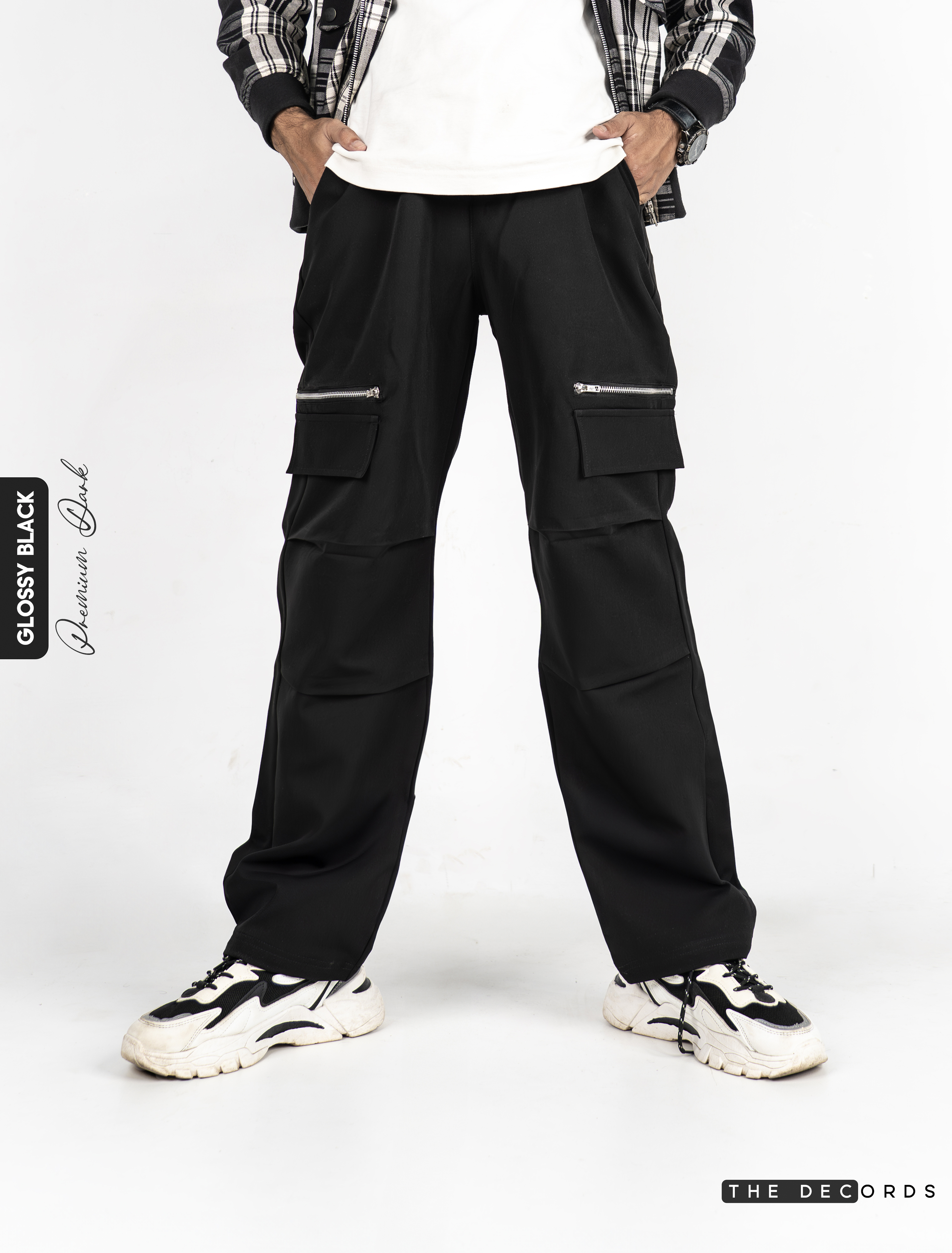 Baggy Cargo Pant (GLOSSY BLACK)